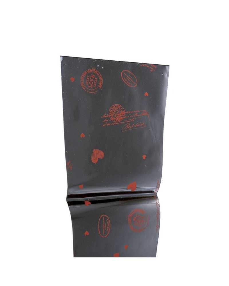 Carte Decorative | Cf 100 coni postage stampati trasp 35my 15x5 h70 fon/nero | 8013170839303