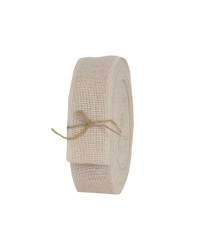 Nastri e Cordini | Nastro juta casablanca cm 5 x20 mt sbiancato | 8007227067870