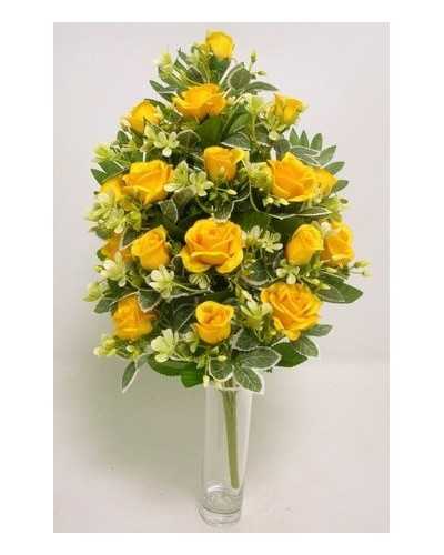 Fiori Artificiali | Frontale rose h 58 giallo | 8051090253847