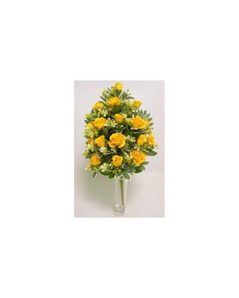 Fiori Artificiali | Frontale rose h 58 giallo | 8051090253847