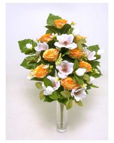 Fiori Artificiali | Frontale rose anemone x14 h 50 giallo | 8051090342862