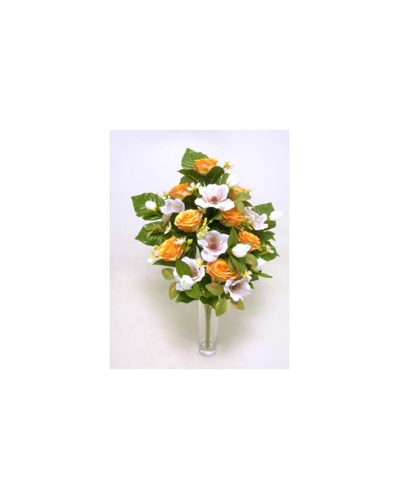 Fiori Artificiali | Frontale rose anemone x14 h 50 giallo | 8051090342862