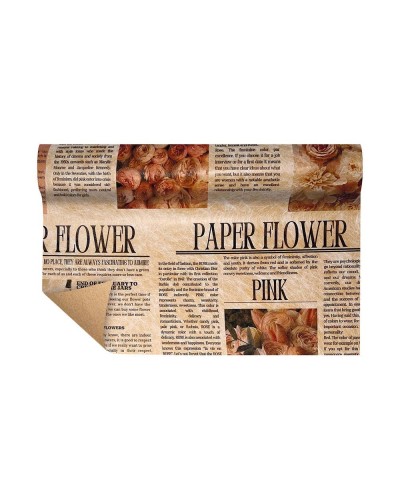 Carte Decorative | Bobina paper fibra flower notizie h 0.75x 9 mt rosa antico | 8032041714099