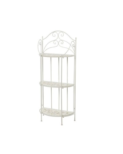 Arredamento | Scaffale semicerchio rome con mosaico 28x53 h126 in ferro white | 8719152099184