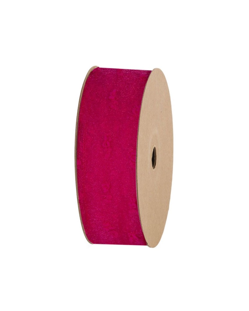 Nastri e Cordini | Nastro organza giunone mm 40x15 mt fucsia | 8007227059721