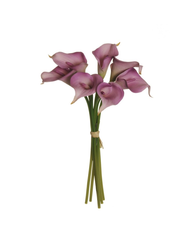 Fiori Artificiali | Mazzo di 7 Calle Real Touch – Altezza 34 cm, Colore Lilla | 8025003247346