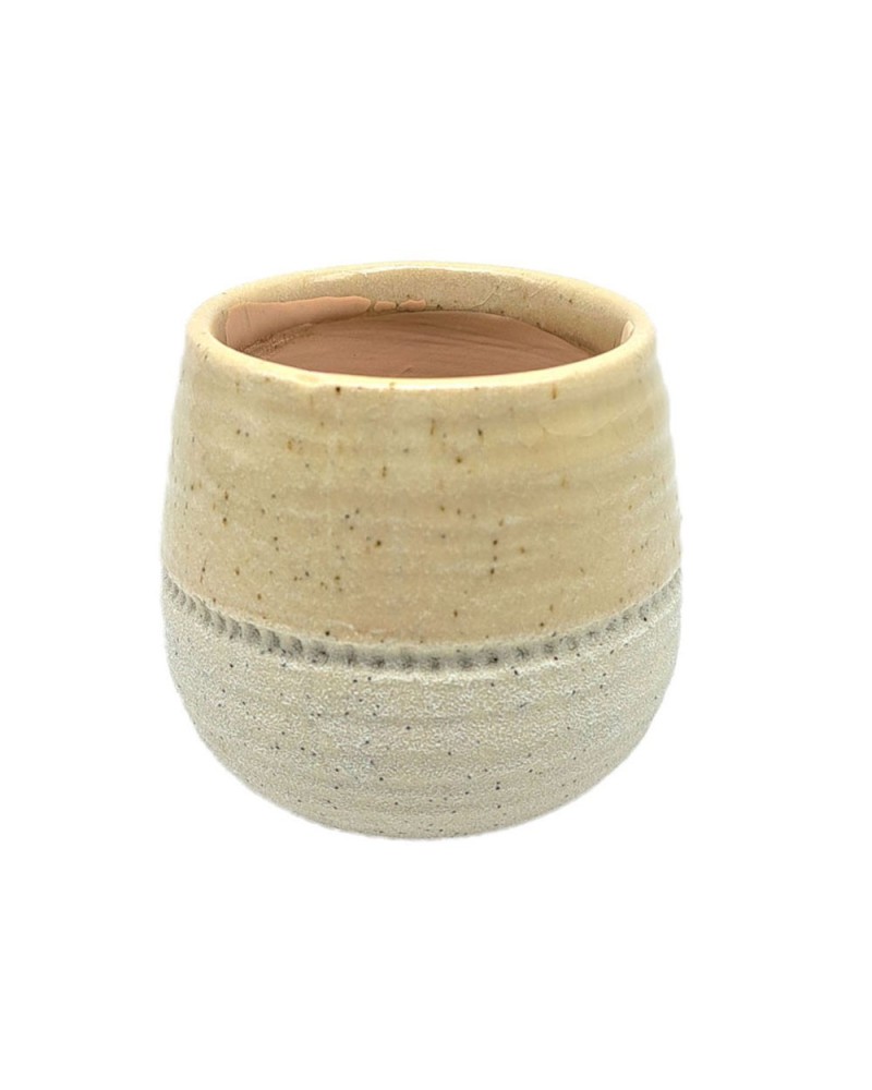 Decor Vasi & Coprivasi | Portavaso Tom dm 14 h10 int 10 in ceramica beige white | 8054751646897