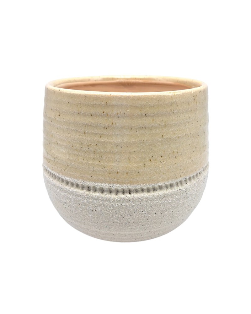 Decor Vasi & Coprivasi | Portavaso Tom dm 15 h12 int 12 in ceramica beige white | 8054751646910