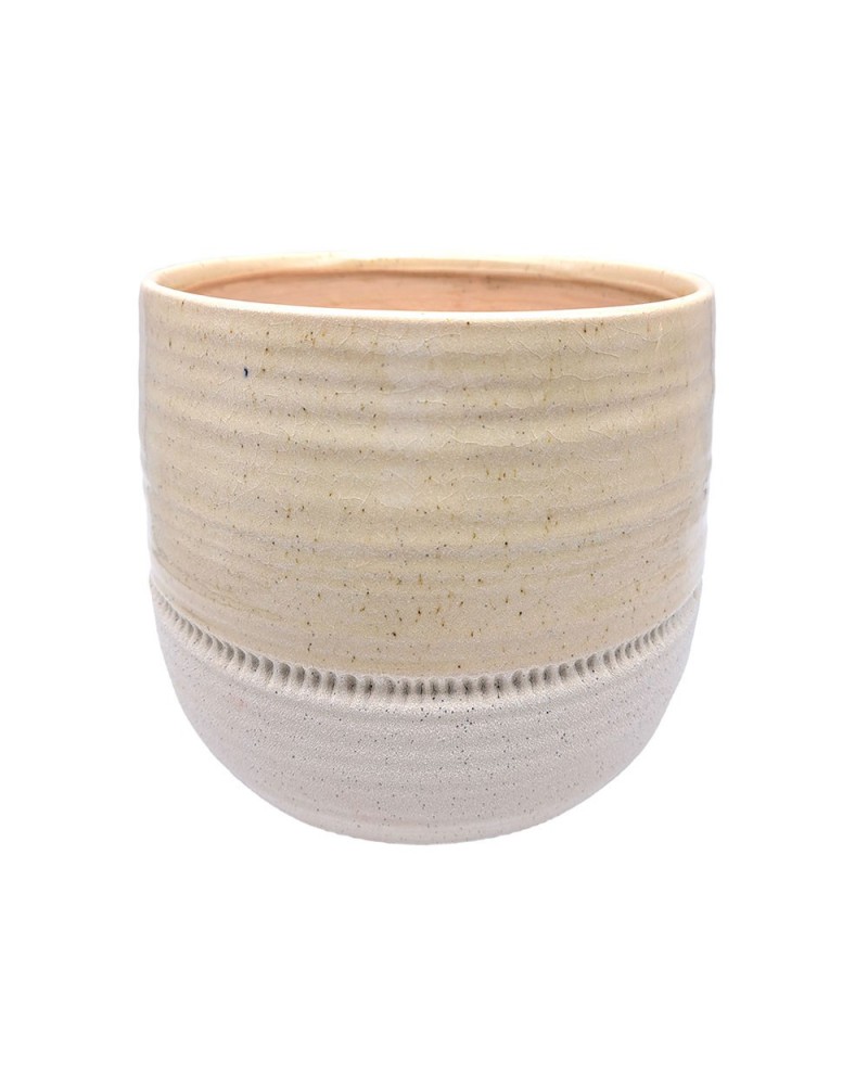 Decor Vasi & Coprivasi | Portavaso Tom dm 20 h18 int 17 in ceramica beige white | 8054751646934