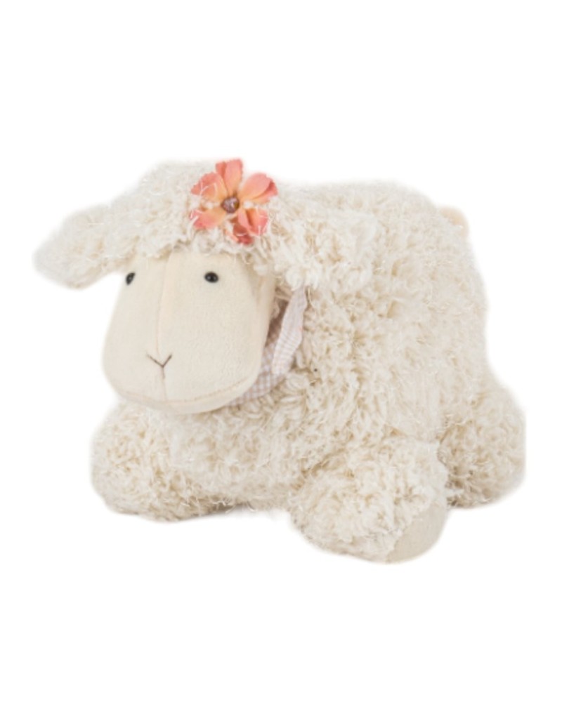 Soggetti e Personaggi | Pecorella ferma porta peluche cm 25X16 h 24 cream | 8056146051644