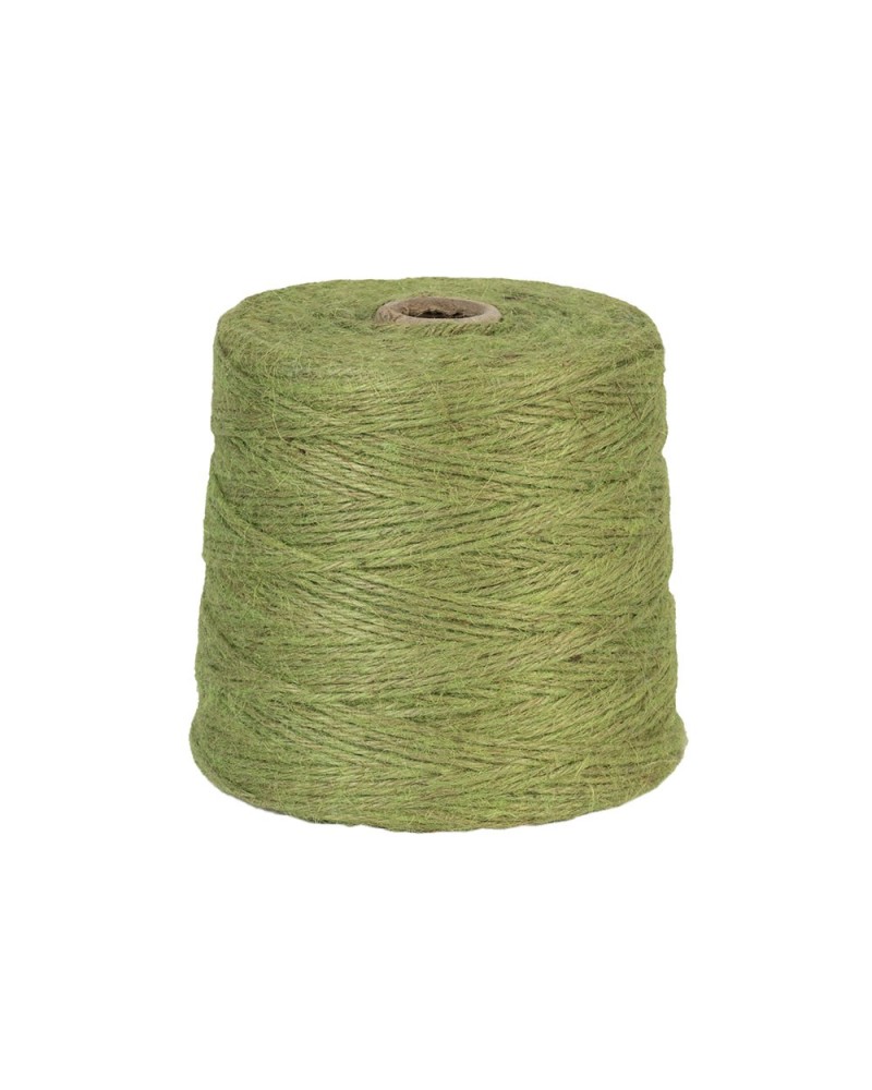 Nastri e Cordini | Gomitolo di corda juta mm 2 x 400 mt 1kg verde pistacchio | 8007227919995