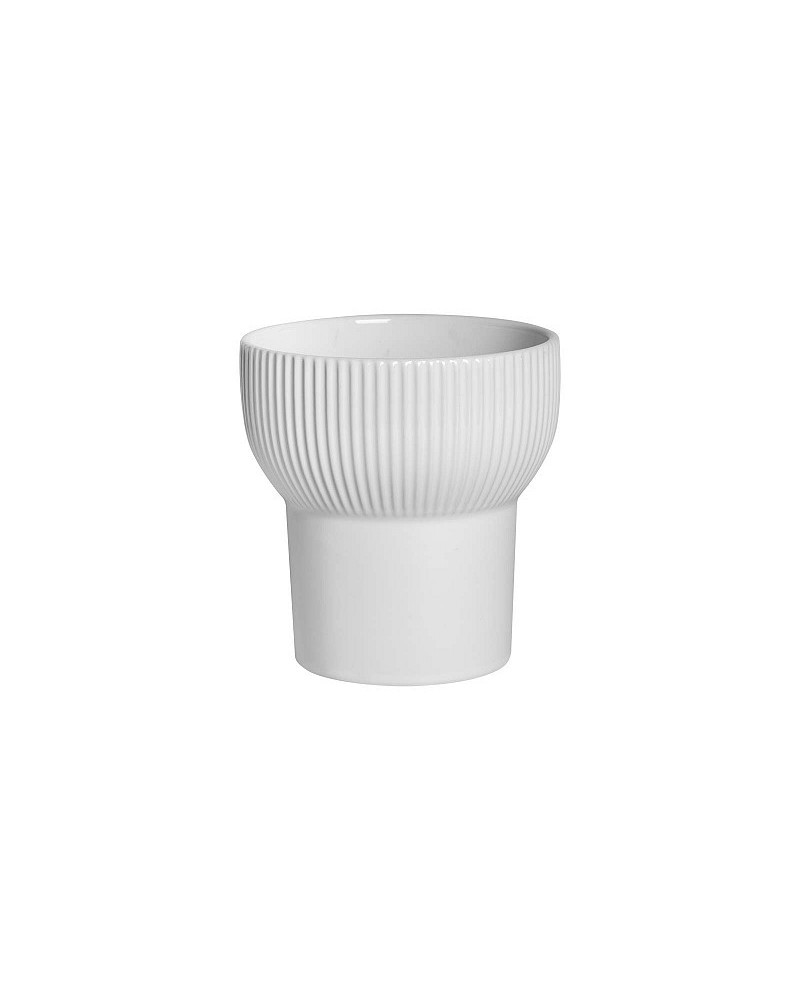 Decor Vasi & Coprivasi | Coprivaso a Imbuto (15x15 cm) – Bianco | 8058045136316