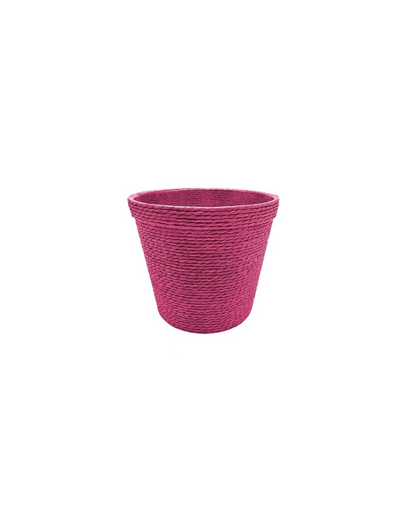 Decor Vasi & Coprivasi | Set 6 Portavasi in Corda (12x11 cm) – Colore Fucsia | 8054751643063