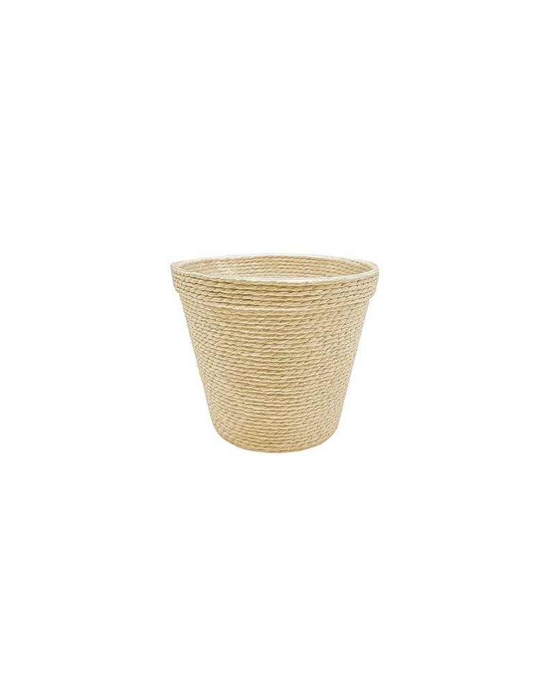 Decor Vasi & Coprivasi | Set 4 Portavasi in Corda (14x13) - Colore Bianco | 8054751643087