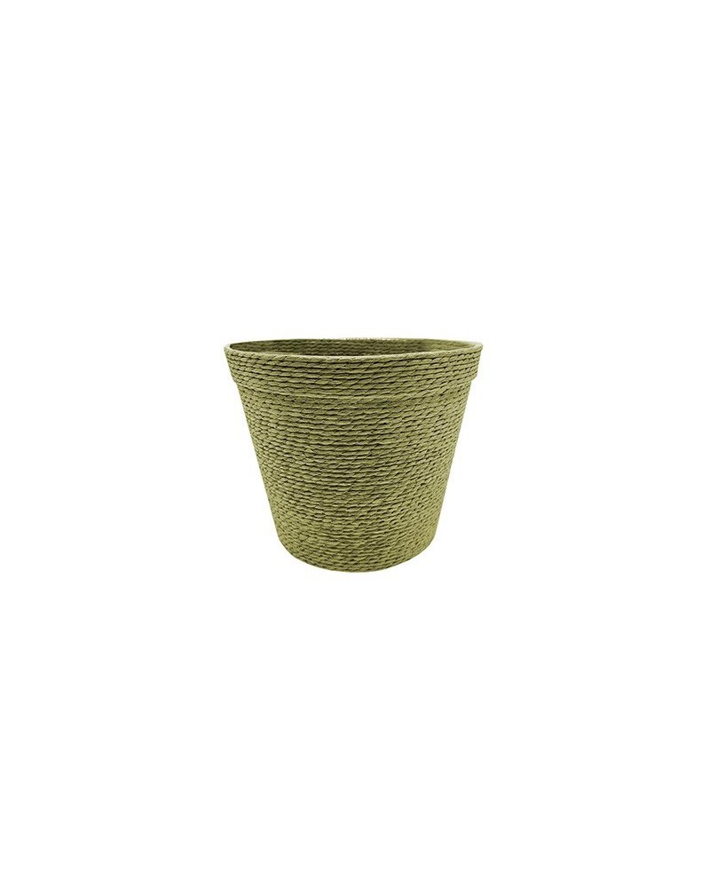 Decor Vasi & Coprivasi | Set 4 Portavasi in Corda (14x13) - Colore Verde | 8054751643094