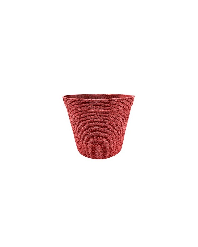 Decor Vasi & Coprivasi | Set 4 Portavasi in Corda (14x13) - Colore Rosso | 8054751643100