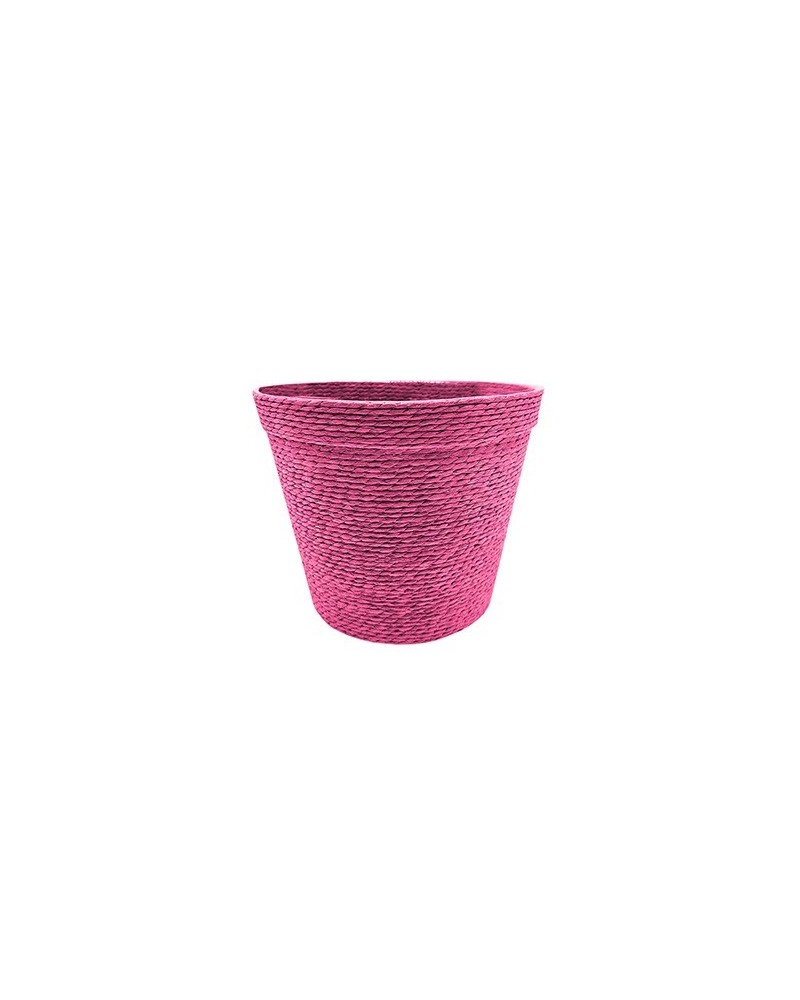 Decor Vasi & Coprivasi | Set 4 Portavasi in Corda (14x13) - Colore Fucsia | 8054751643124