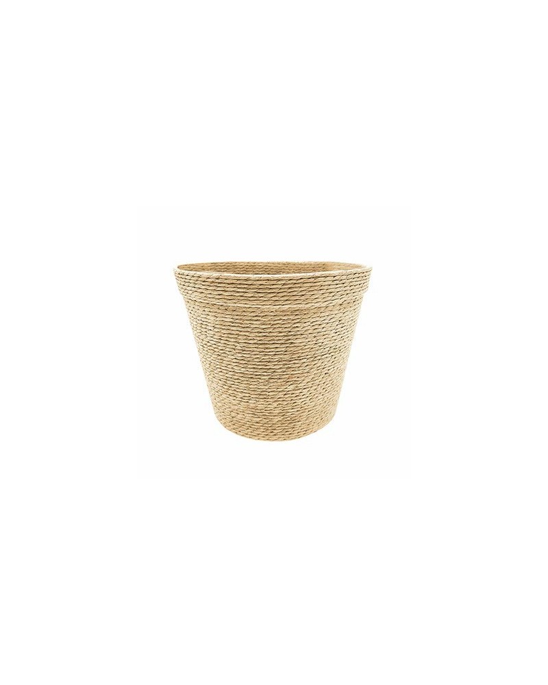 Decor Vasi & Coprivasi | Set 3 Portavasi in Corda (17x15 cm) – Colore Bianco | 8054751643148