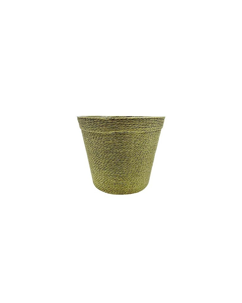 Decor Vasi & Coprivasi | Set 3 Portavasi in Corda (17x15 cm) – Colore Verde | 8054751643155