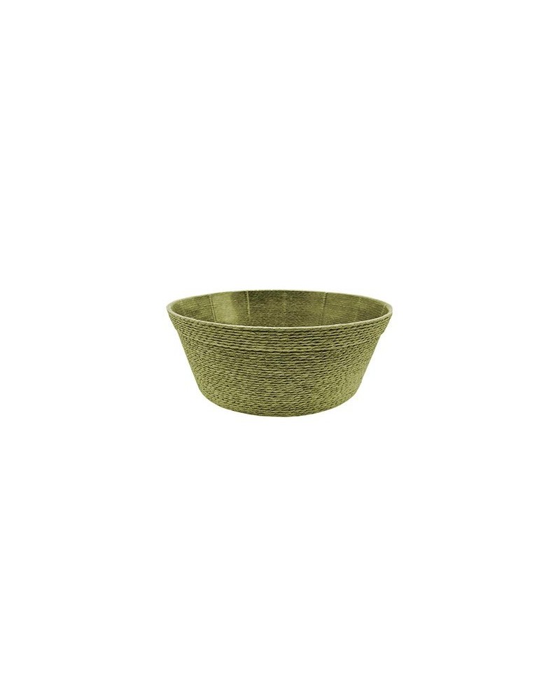 Decor Vasi & Coprivasi | Set da 3 Ciotole in Corda (24x10 cm) – Colore Verde | 8054751643216