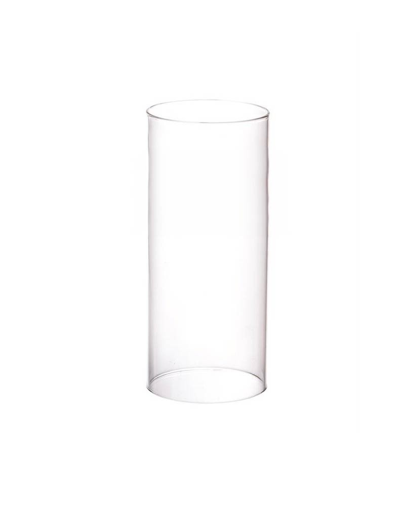 Vetro Basic | Parafiamma Cilindro Ø7 cm x H40 cm con Foro - Vetro Trasparente | 8058253499722