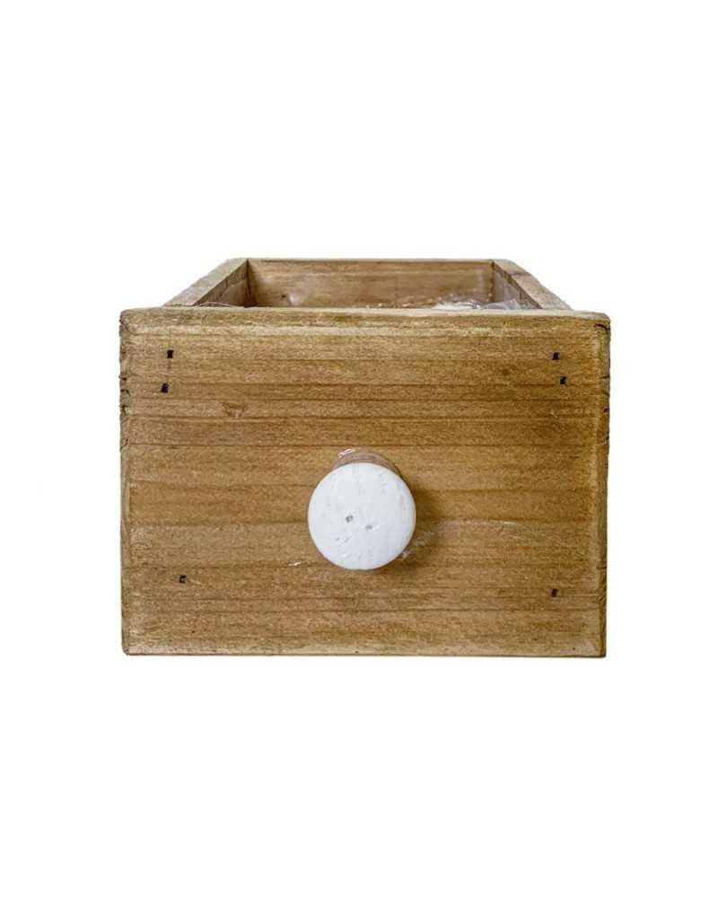 coprivaso a cassetto in legno naturale 12x10