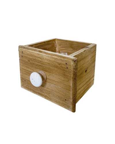 portavaso legno con cellophan interno