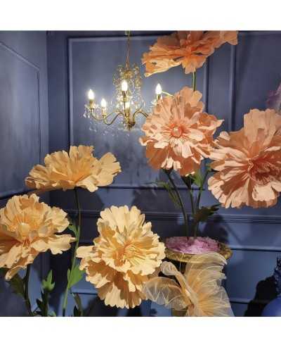 Fiori Artificiali | Set di 3 Fiori Giganti Cosmos in Foam con Stelo e Base – Diametro 40-50-60 cm, Altezza 140-170 cm, Colore Fucsia | 8025003449863