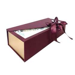 Scatola con fiori di sapone cm 42x18 h11 cream
