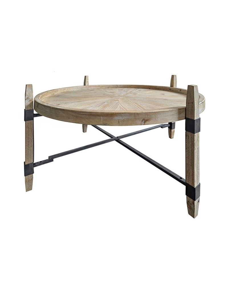 Arredamento | Tavolo tondo in legno naturale e metallo dm 81 h40 | 