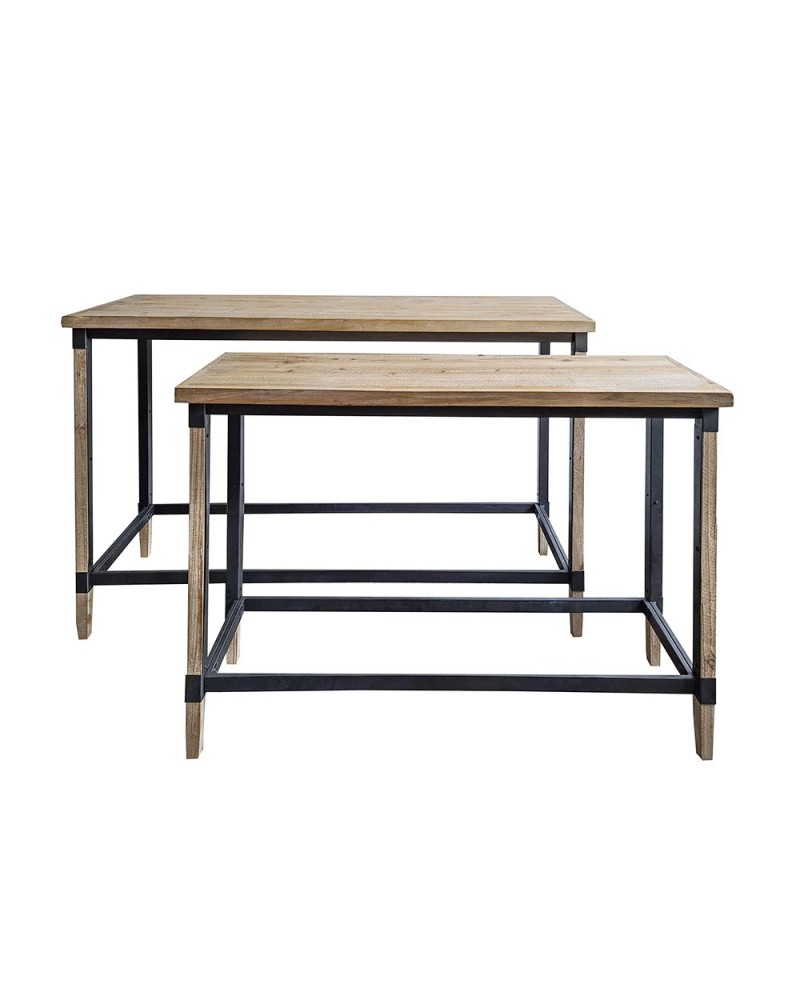 Arredamento | Set 2pz consolle in legno 98x28x70h 118x38x78h | 8054751646675