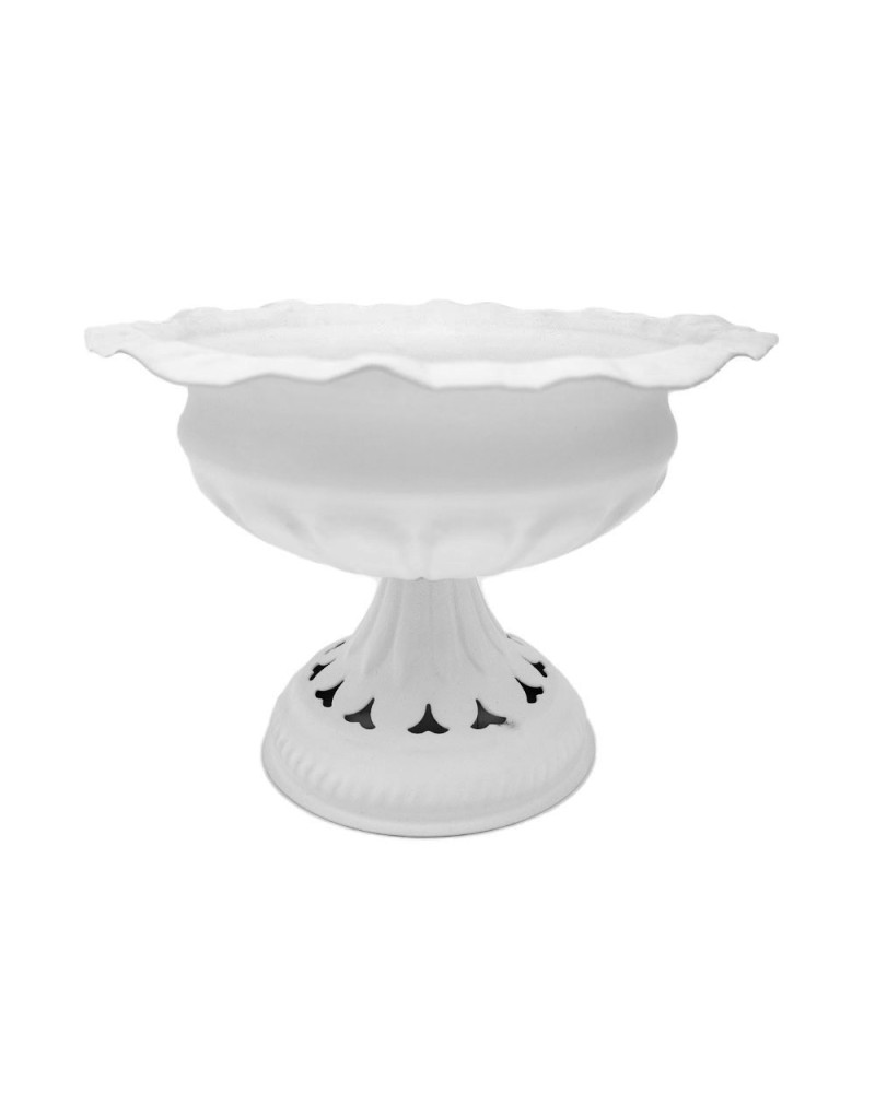 Tavola | Coppa di metallo bassa bianca dm15,5x11h | 8054751646200