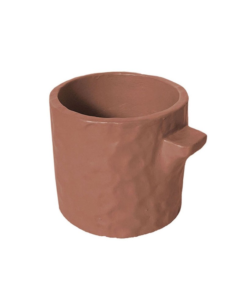 Vasi per Piante | PORTAVASO TONDO - D.17 CM X H.17 CM - BIANCO/ORO | 4027234856254