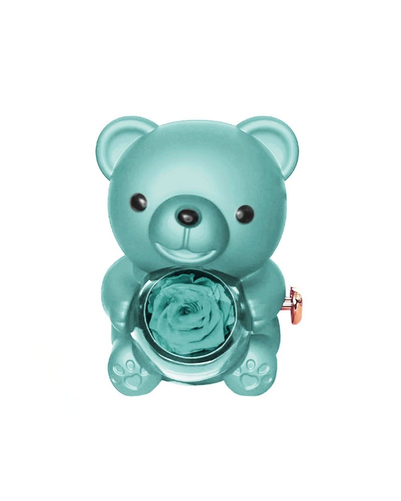 Soggetti e Personaggi | Orsetto con rosa stabilizzata e gioiello tiffany | 4027234371047