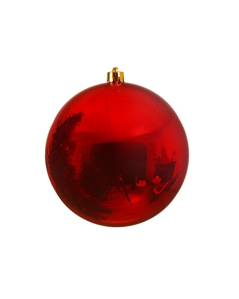 Palline di Natale | Pallina di plastica Shiny cm 25 rossa | 8716128590119