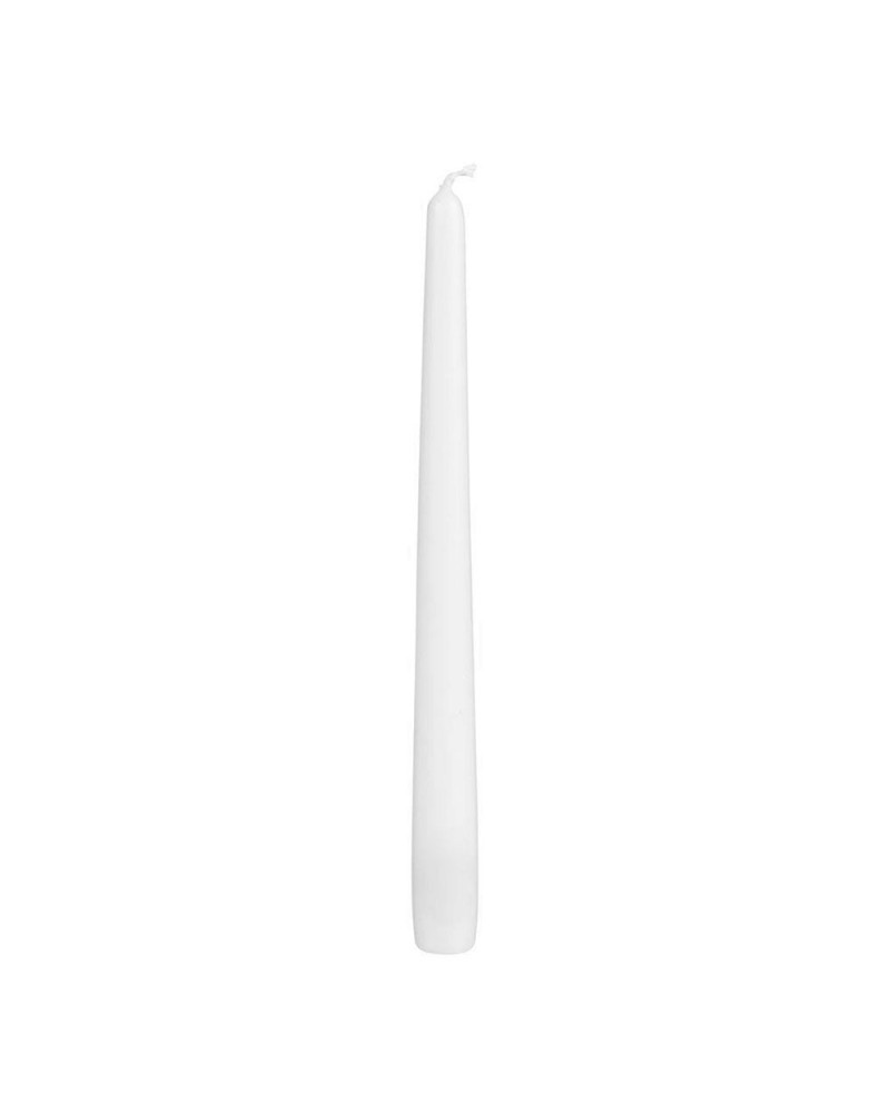 Candele | Cf 12 pz Candela conica h 25 dm 2.6 bianca | 4062828197887