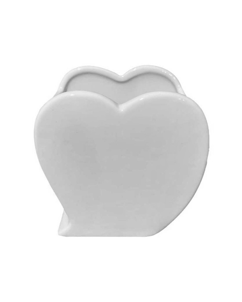 Decor Vasi & Coprivasi | Vaso a cuore curvo cm 9.5 h12 int 8-10 h9 bianco | 8058045130543