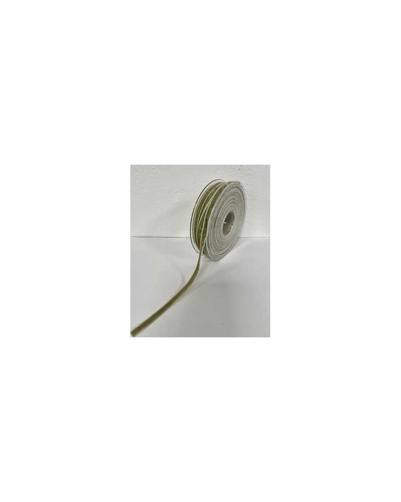 Nastri e Cordini | Nastro velluto mm 6 x 20 mt verde salvia | 