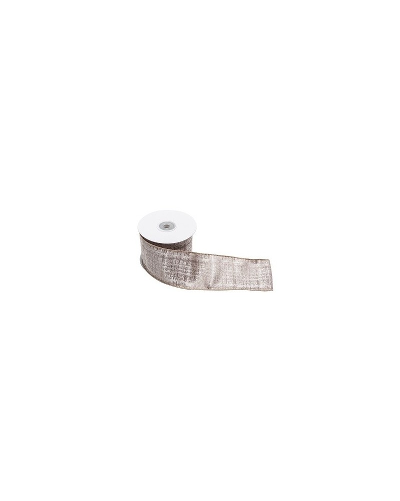 Nastri e Cordini | Nastro natalizio cm 6.8 x 10mt champagne | 