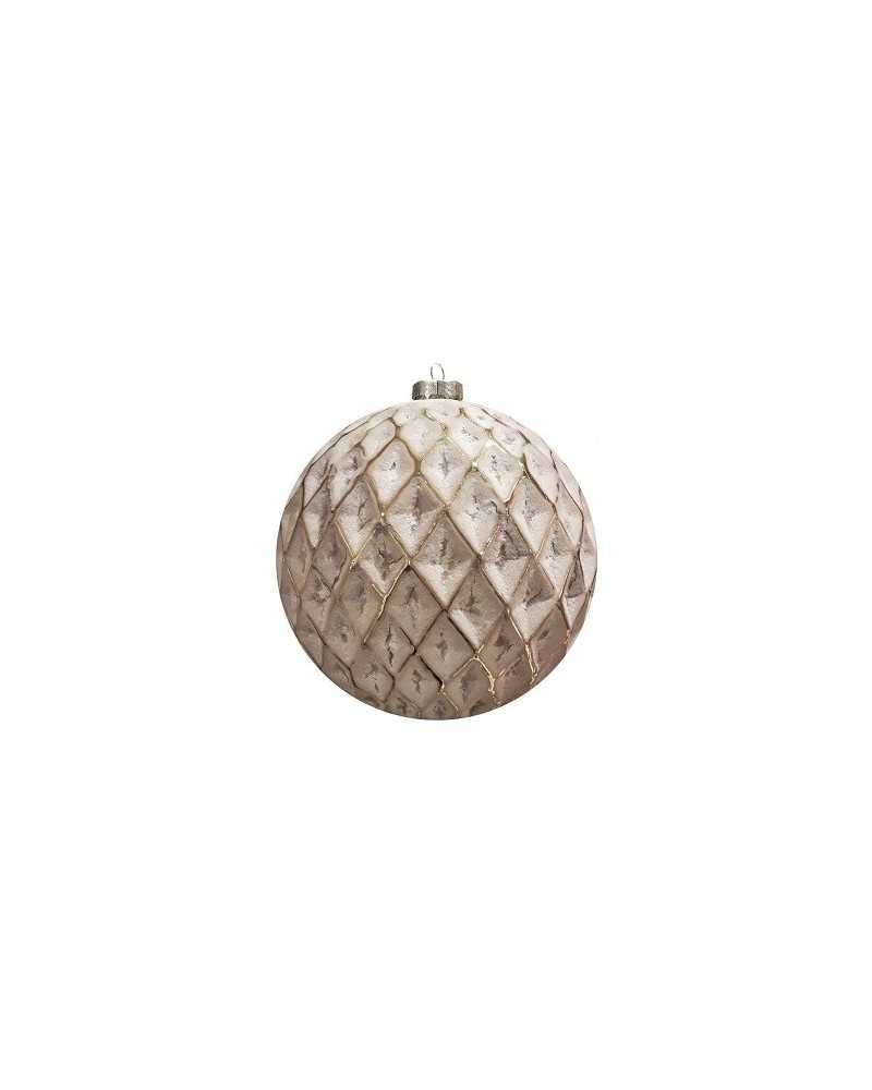 Palline di Natale | Sfera spazz.rosaoro dia15 vetro | 