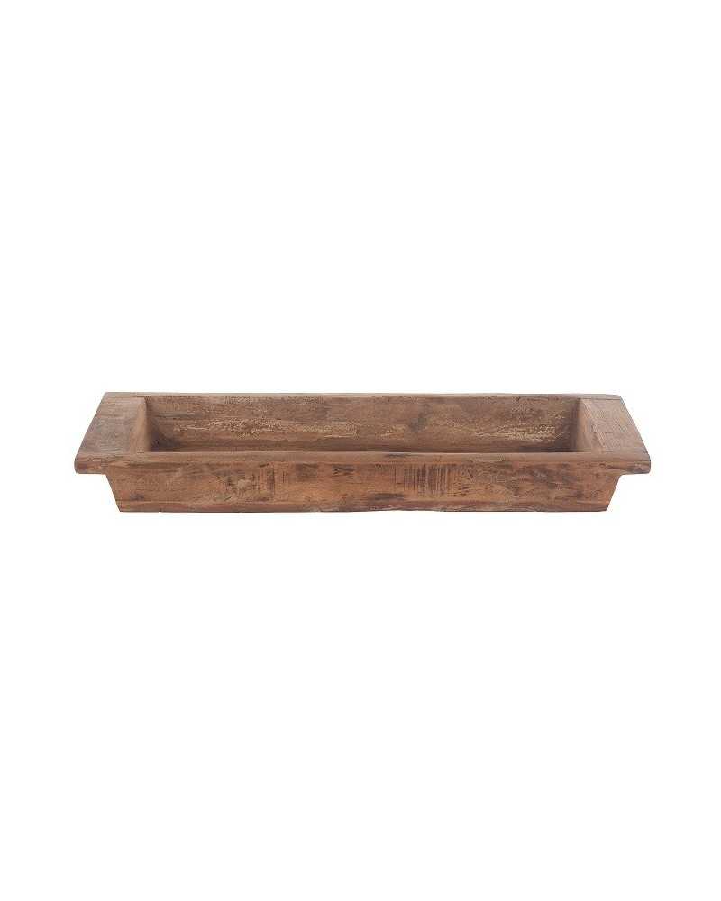 Alzate, Coppe e Vassoi | Vasca rettanglare in teak cm 75 x25 legno naturale | 