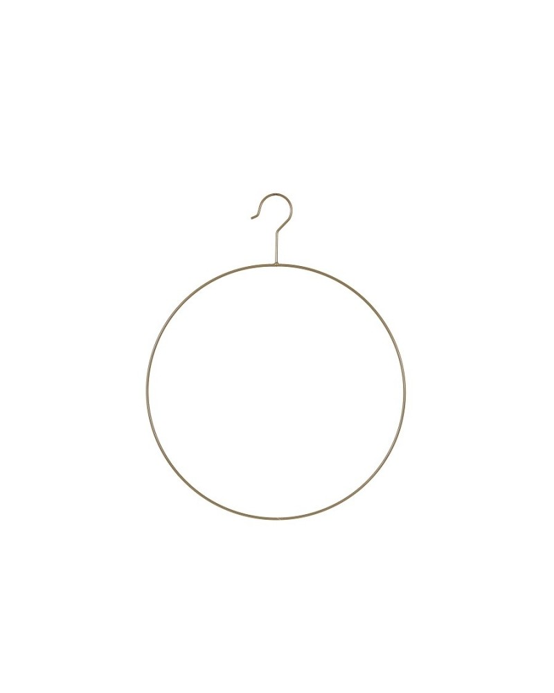 Strutture in ferro per Fiori | Cerchio in metallo con gancio 38 x 43 h gold | 