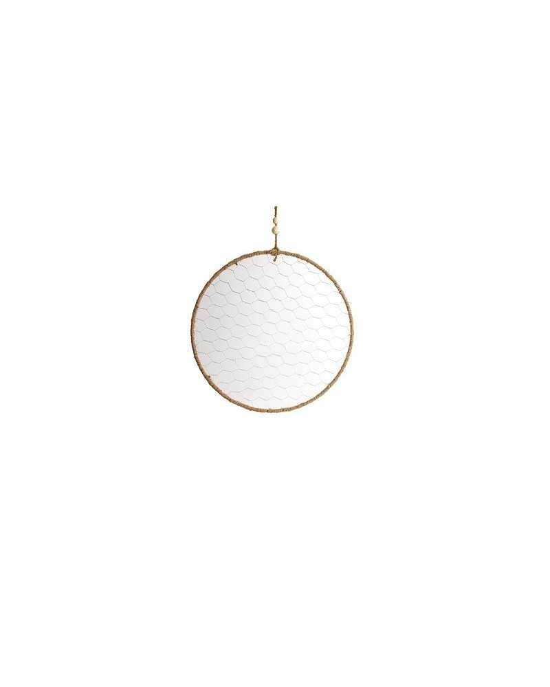 Decorazioni | Cerchio corda con rete cm 38 naturale | 