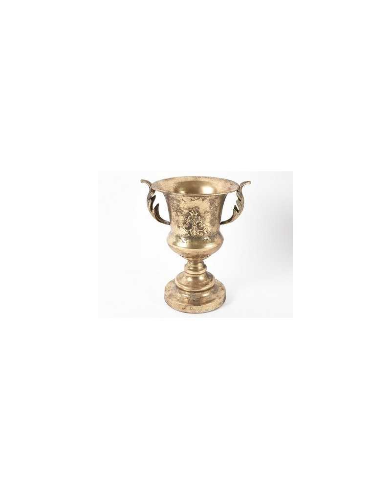Alzate, Coppe e Vassoi | Vaso coppa cm 25x20 h30 metallo oro | 