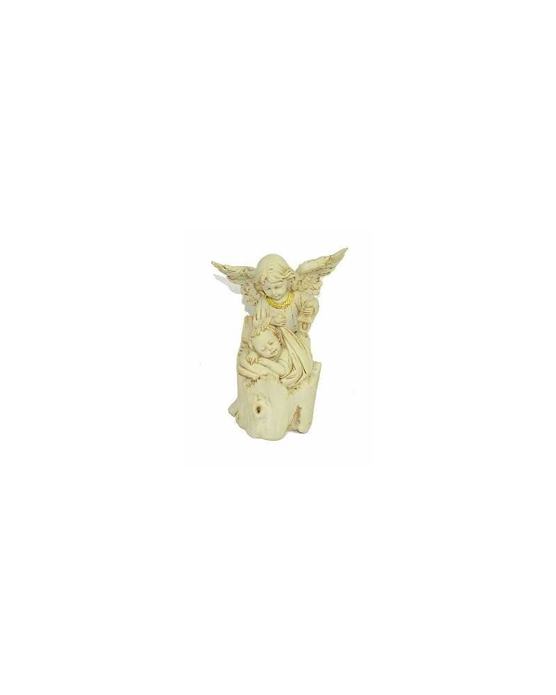 Soggetti e Personaggi | Angelo e bambino su tronco 16cm | 
