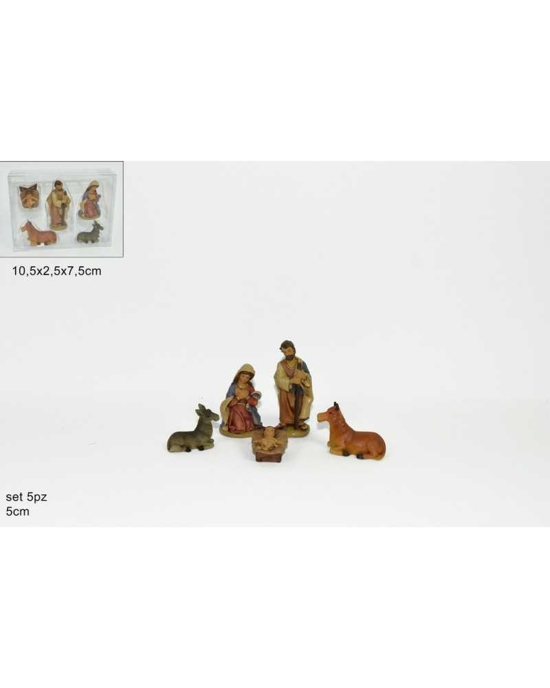 Decorazioni Natalizie | Nativita 5cm set 5pz in box | 