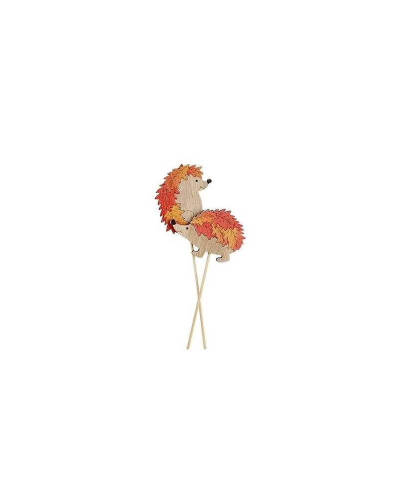 Pick | Cf 8 pz pick ricci in legno h 6 nat-orange | 