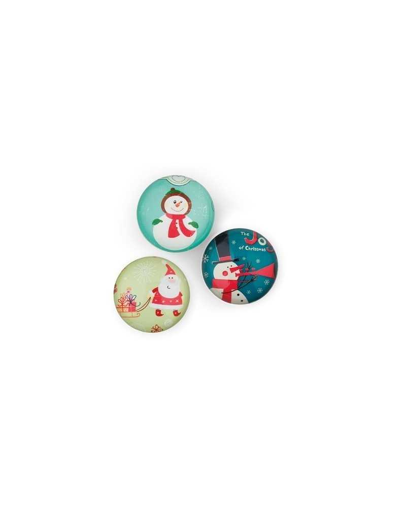 Decorazioni Natalizie | Cf 12 pz magnete cm 3.5 babbo natalepupazzo 3ass | 