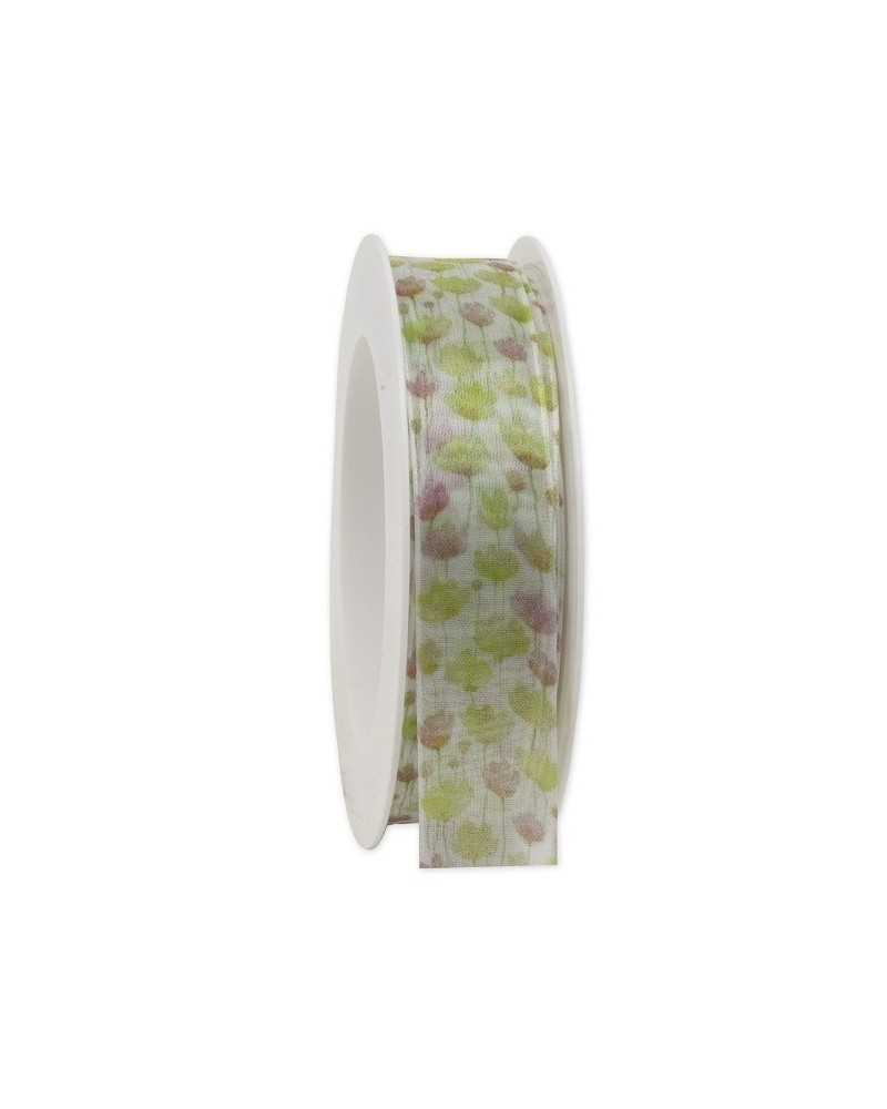 Nastri e Cordini | Nastro peonie mm 25 x20 mt lime | 