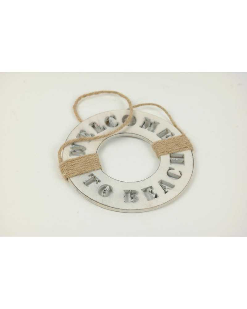 Decorazioni | Decoro salvagente di legno welcome beach... | 
